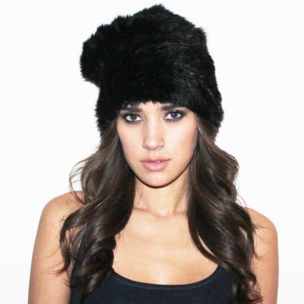 NWT Authentic Fox fur beanie